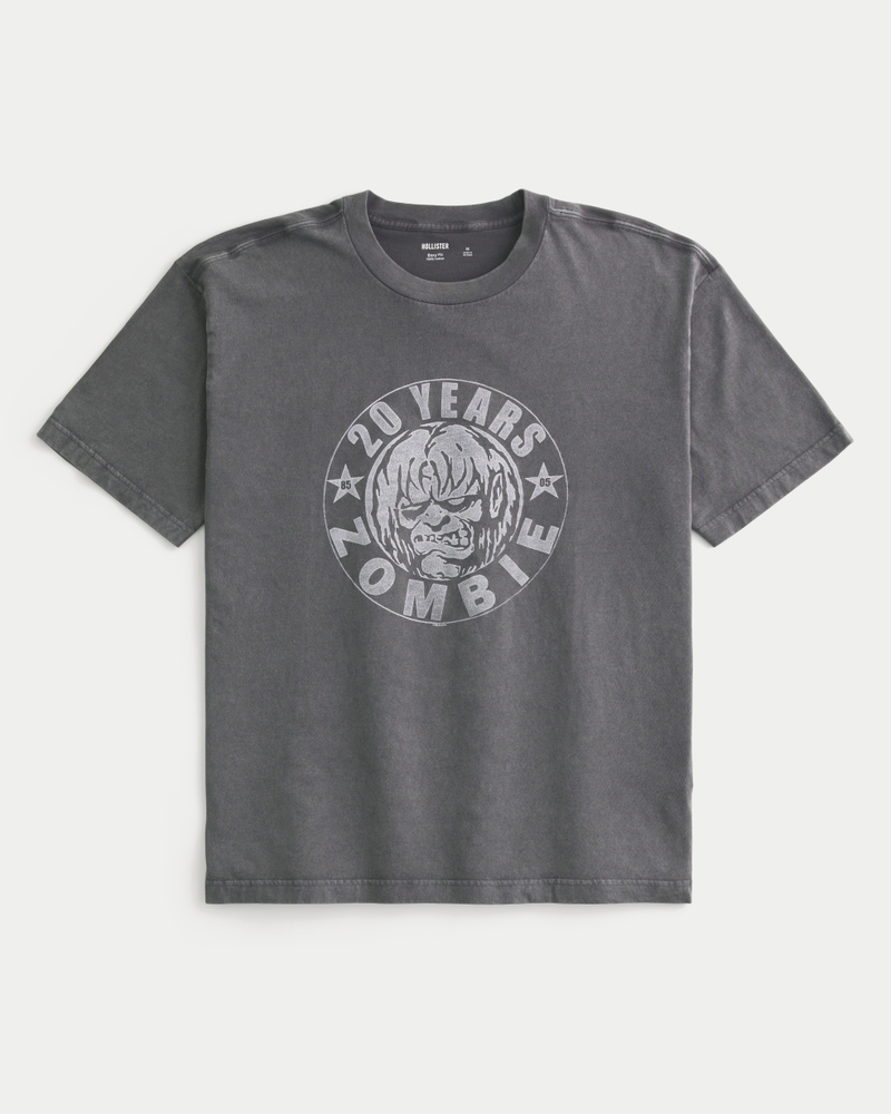 iron maiden grafik-t-shirt mit quadratischer passform