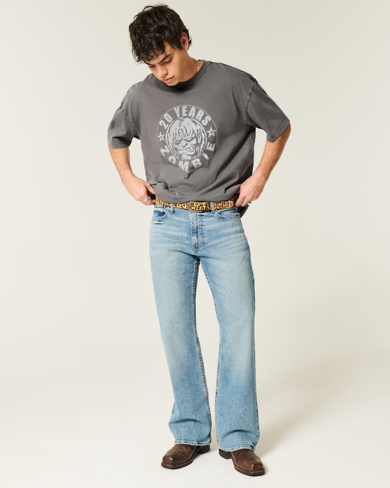 iron maiden grafik-t-shirt mit quadratischer passform