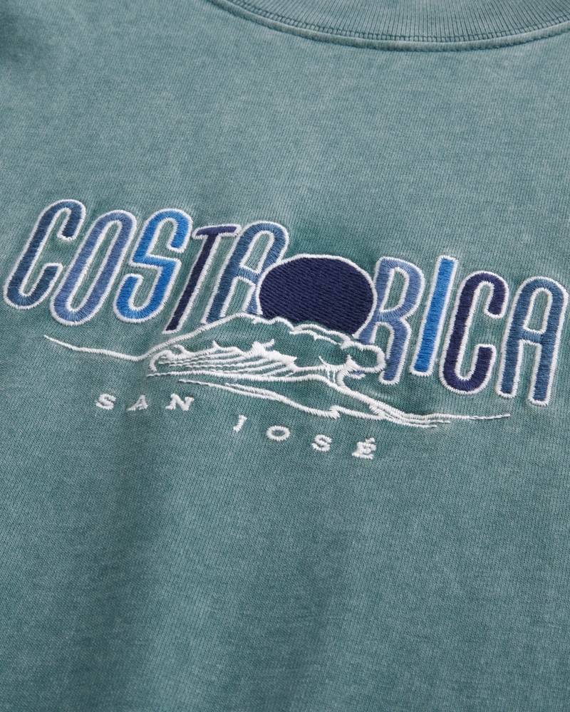 quadratisches und dickes t-shirt mit amalfi-küsten-grafik
