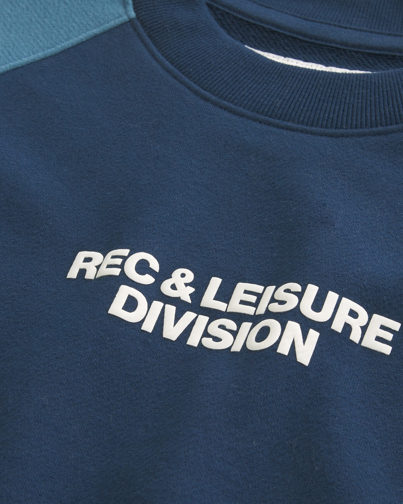 abteilung für freizeit und erholung gemustertes frottee-sweatshirt mit rundhalsausschnitt