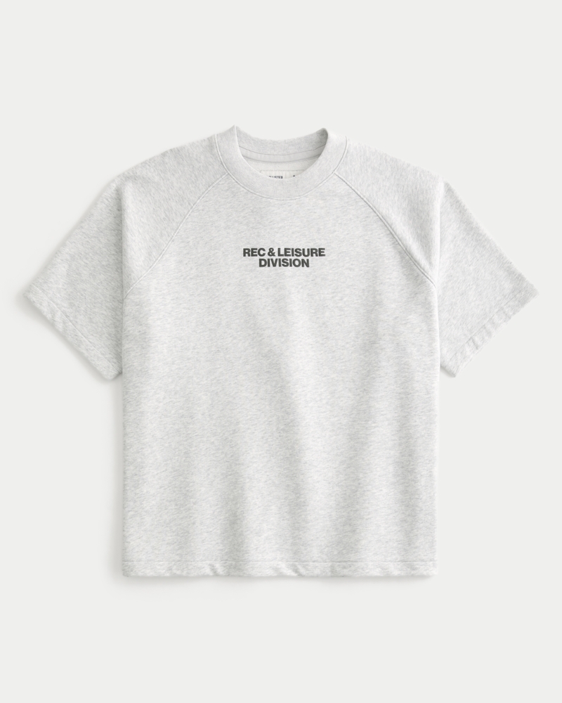 abteilung für freizeit und erholung gemustertes frottee-sweatshirt mit rundhalsausschnitt