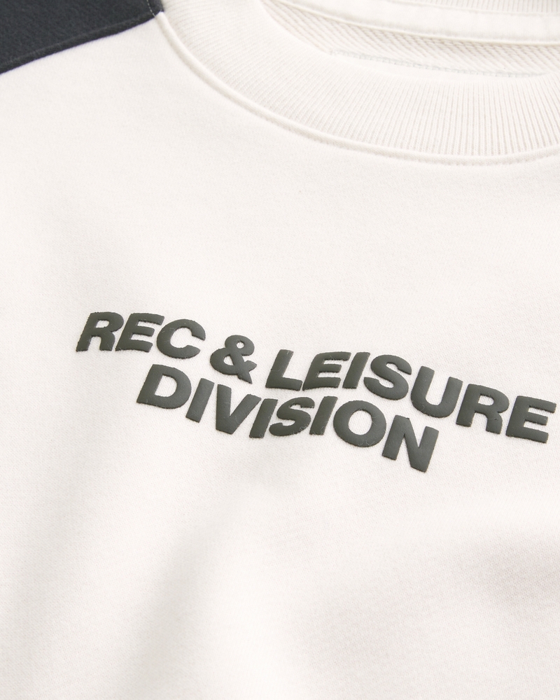 abteilung für freizeit und erholung gemustertes frottee-sweatshirt mit rundhalsausschnitt