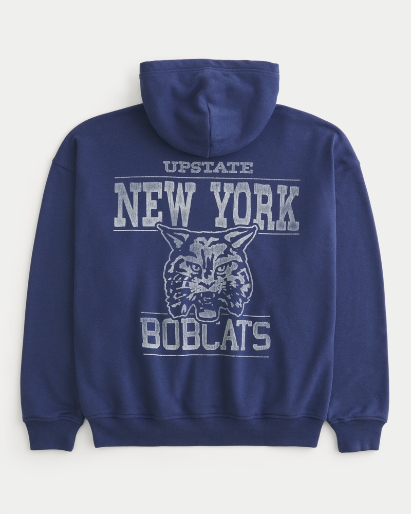 locker sitzender hoodie mit graceville college-muster