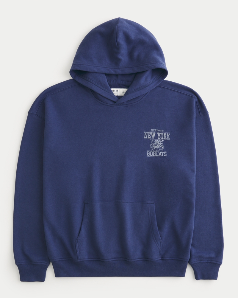 locker sitzender hoodie mit graceville college-muster