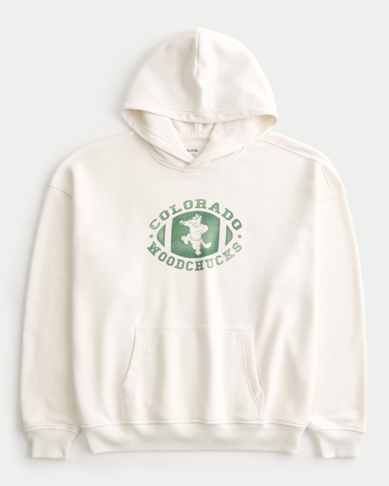 locker sitzender hoodie mit graceville college-muster
