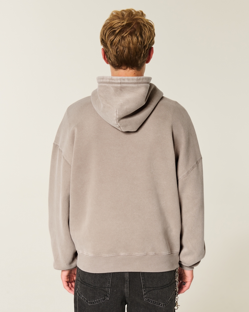 kapuzenpullover im taschenstil mit spinnenmuster und kordelzug