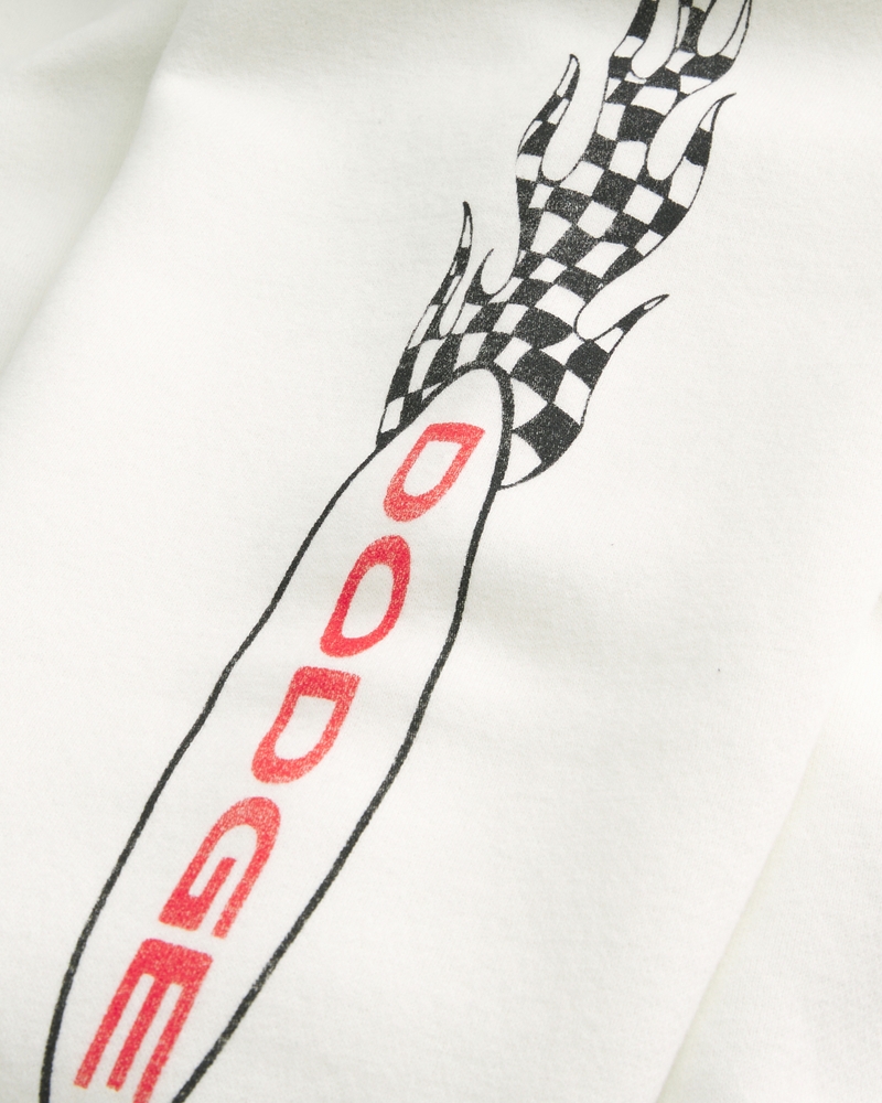 dodge demon-muster kapuzenpullover mit quadratischer passform und reißverschluss
