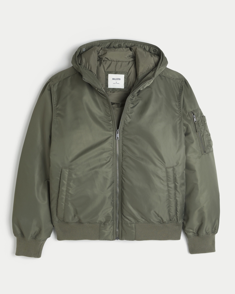 fliegerjacke mit reißverschluss und kunstpelzbesatz