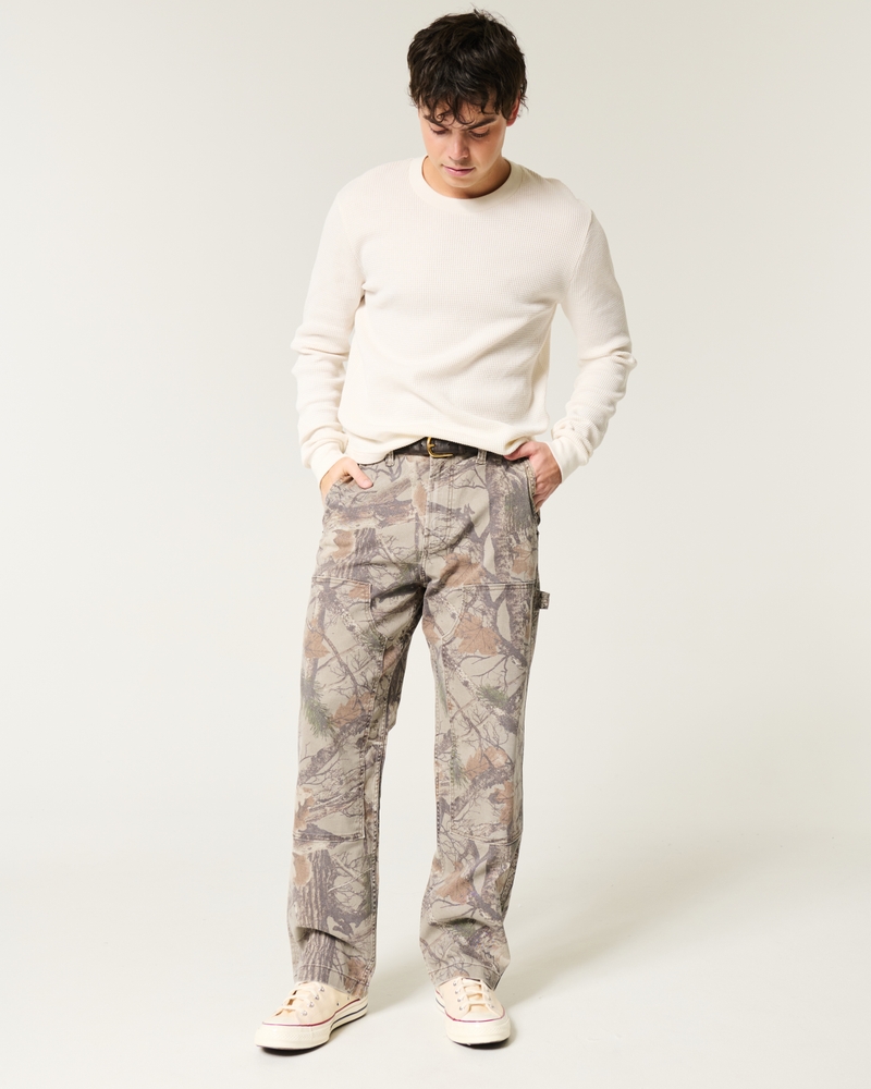 locker sitzende tarnhose für holzarbeiten