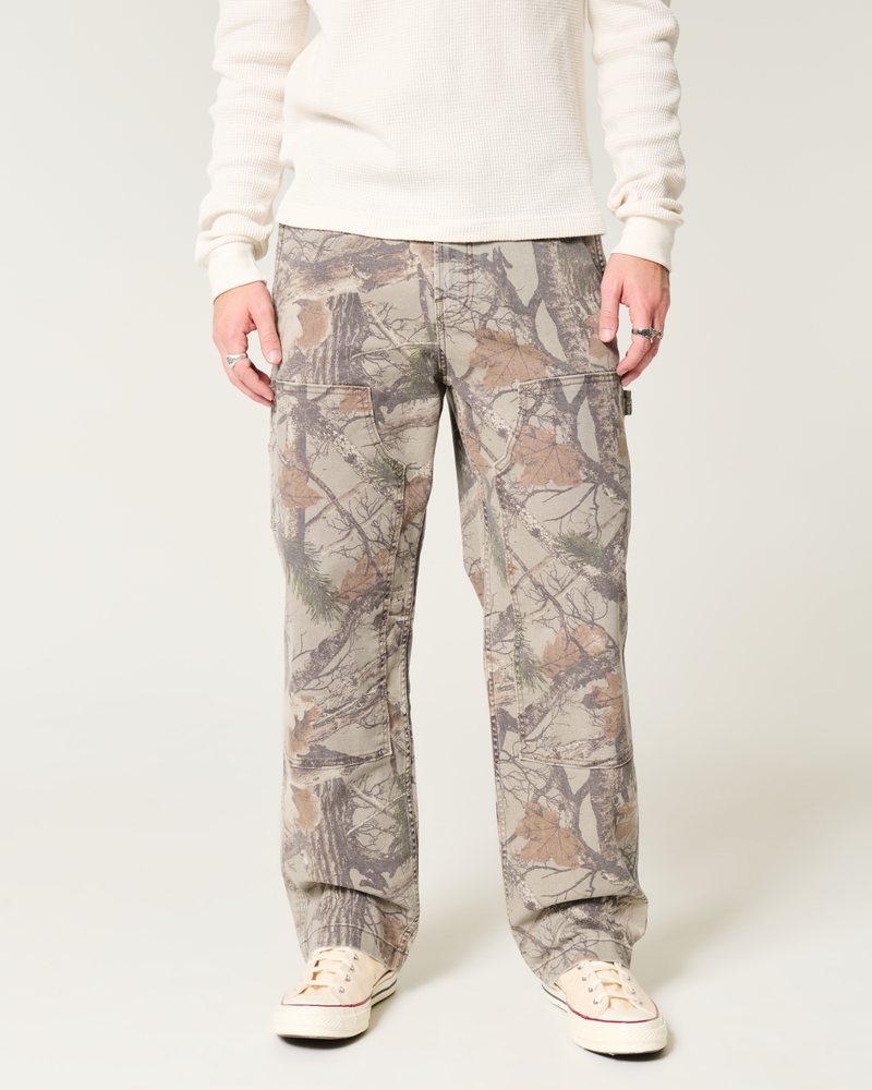 locker sitzende tarnhose für holzarbeiten