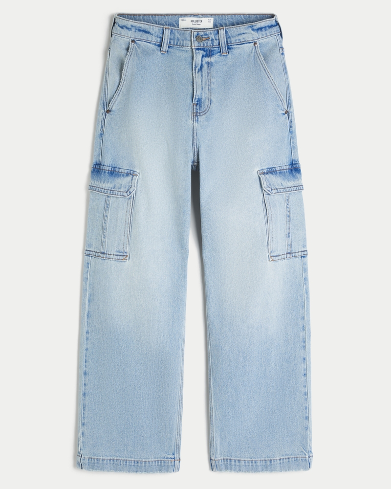 verwaschene schwarze super loose jeans