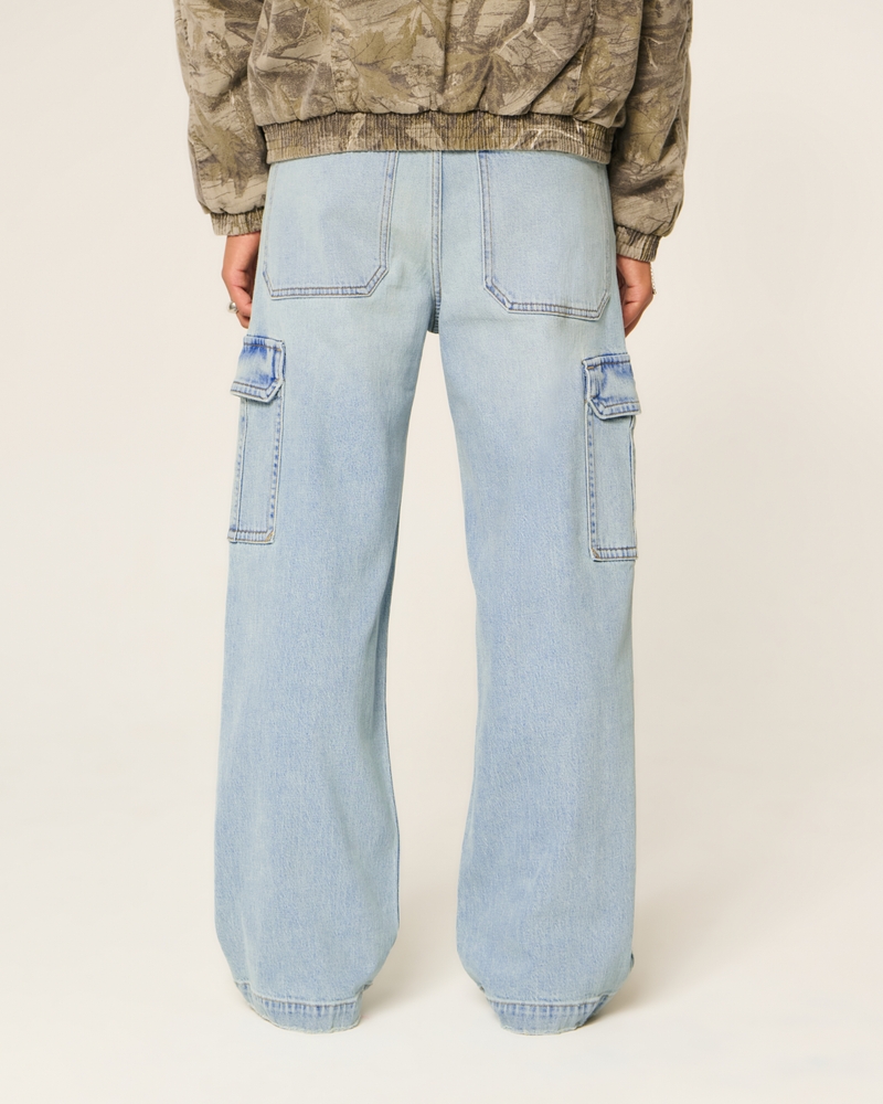verwaschene schwarze super loose jeans