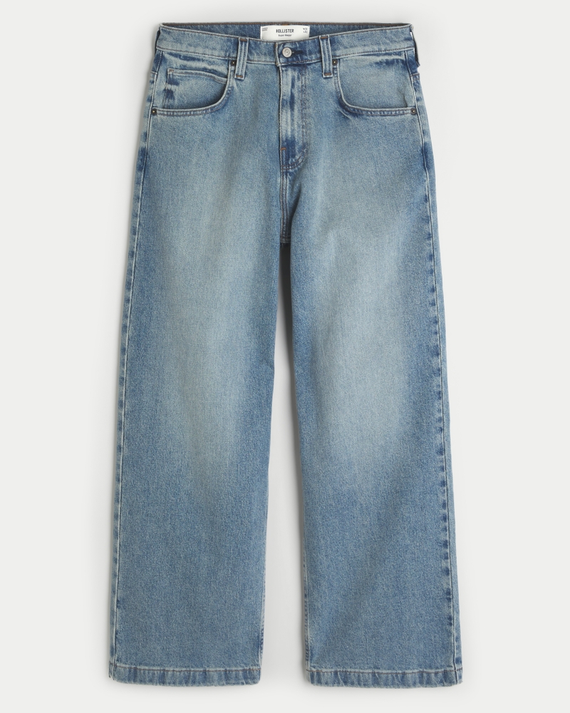 verwaschene schwarze super loose jeans