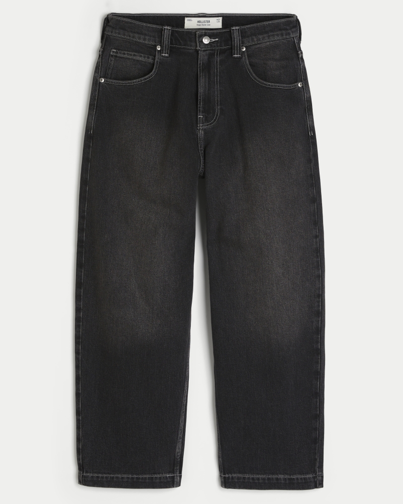 mittelblaue locker sitzende jeans mit hollywood-muster und eislauf-effekt