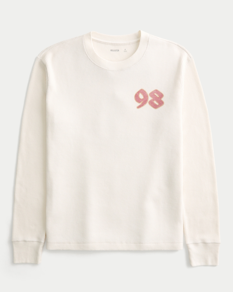 warmes shirt mit rundhalsausschnitt und glücksmuster