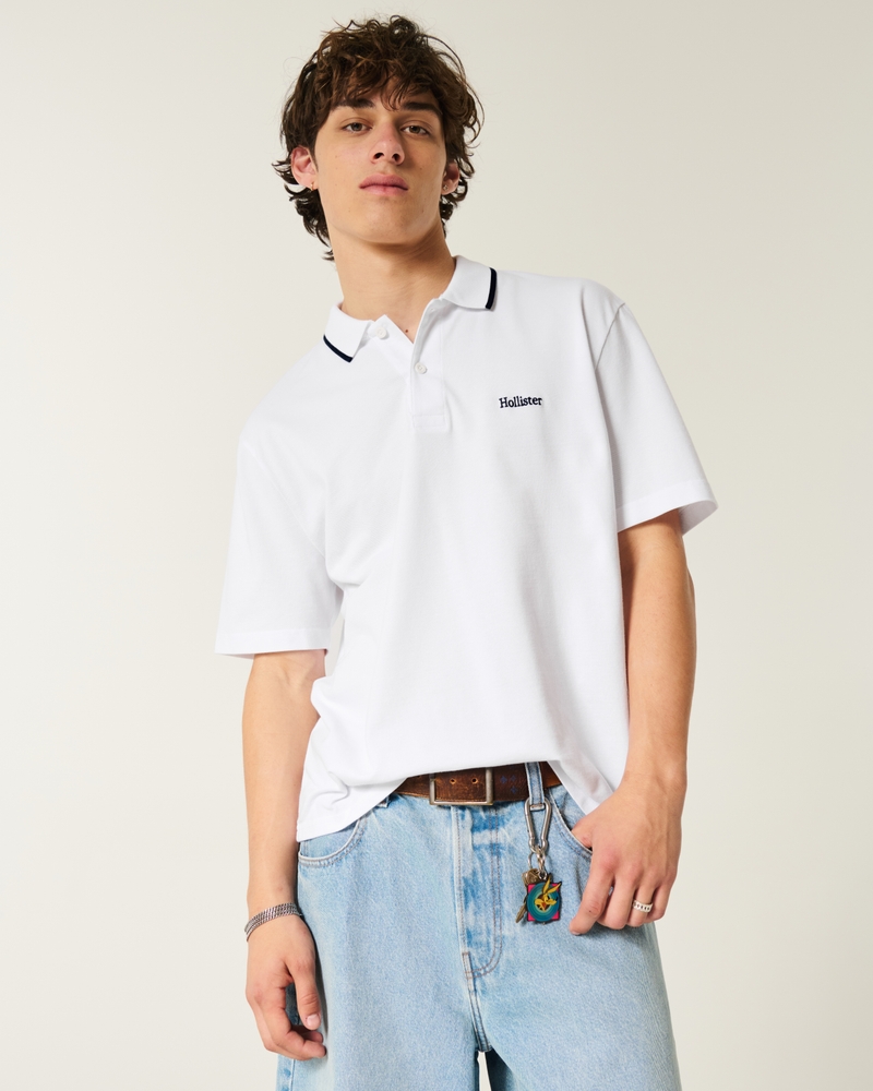 lässiges poloshirt mit logo