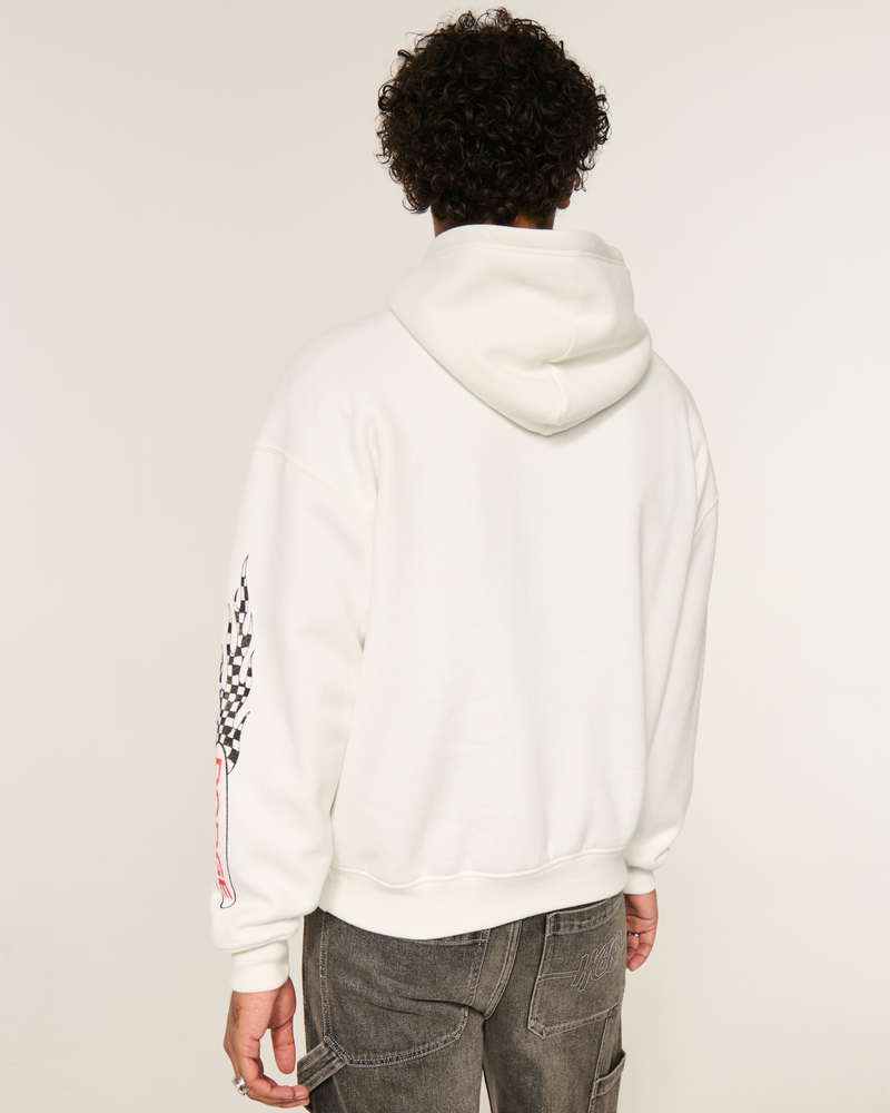 hoodie mit leopardenmuster im dodge hellcat-stil kastenförmig geschnitten