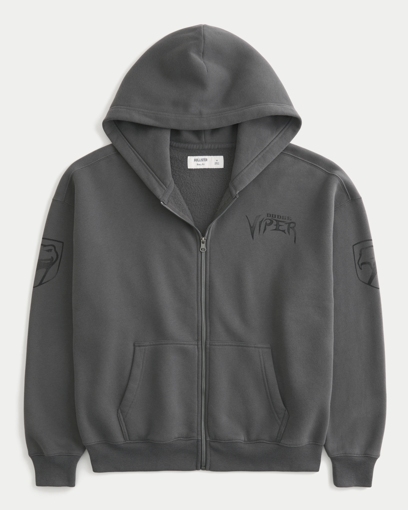 hoodie mit leopardenmuster im dodge hellcat-stil kastenförmig geschnitten