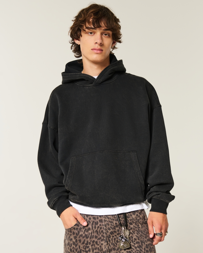 kapuzenpullover im taschenstil mit kordelzug und sternenapplikation