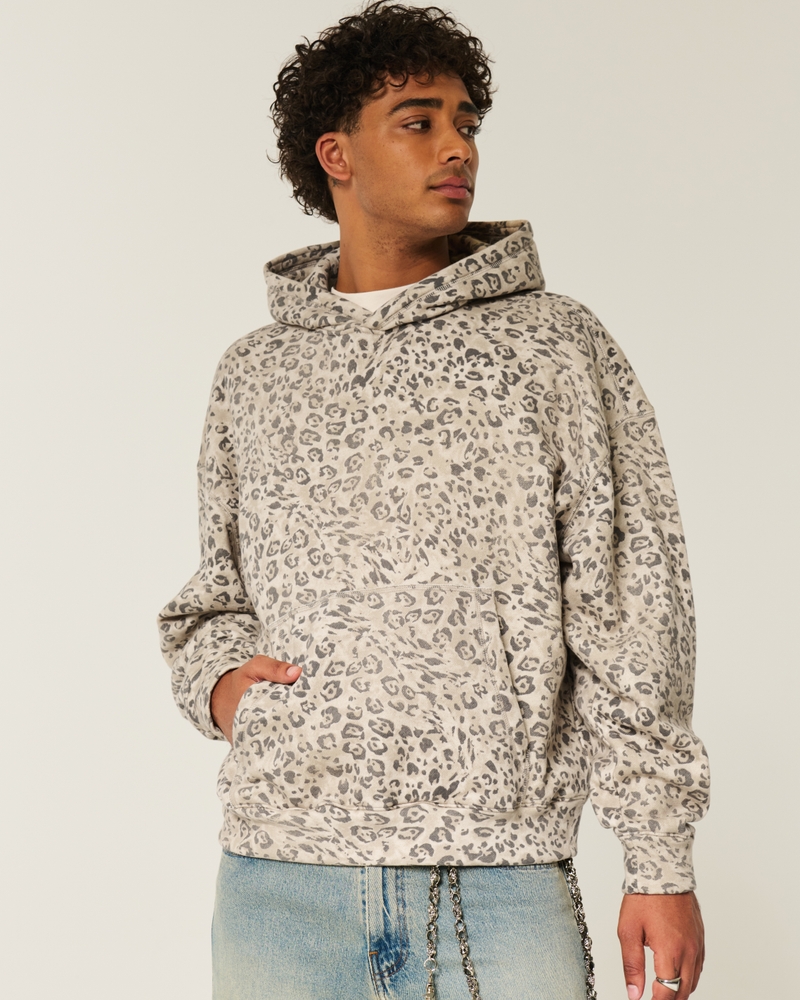 kapuzenpullover im taschenstil mit kordelzug und sternenapplikation