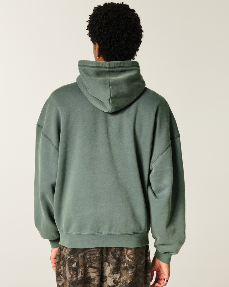 kapuzenpullover im taschenstil mit kordelzug und sternenapplikation