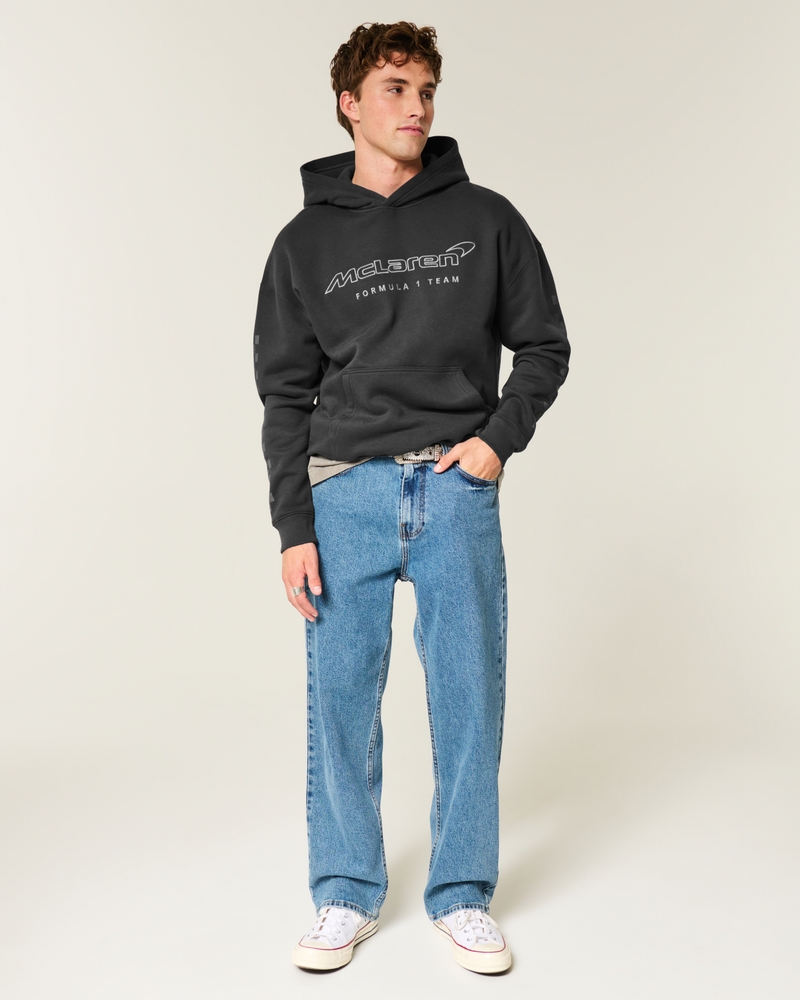 hoodie mit quadratischem mclaren-muster