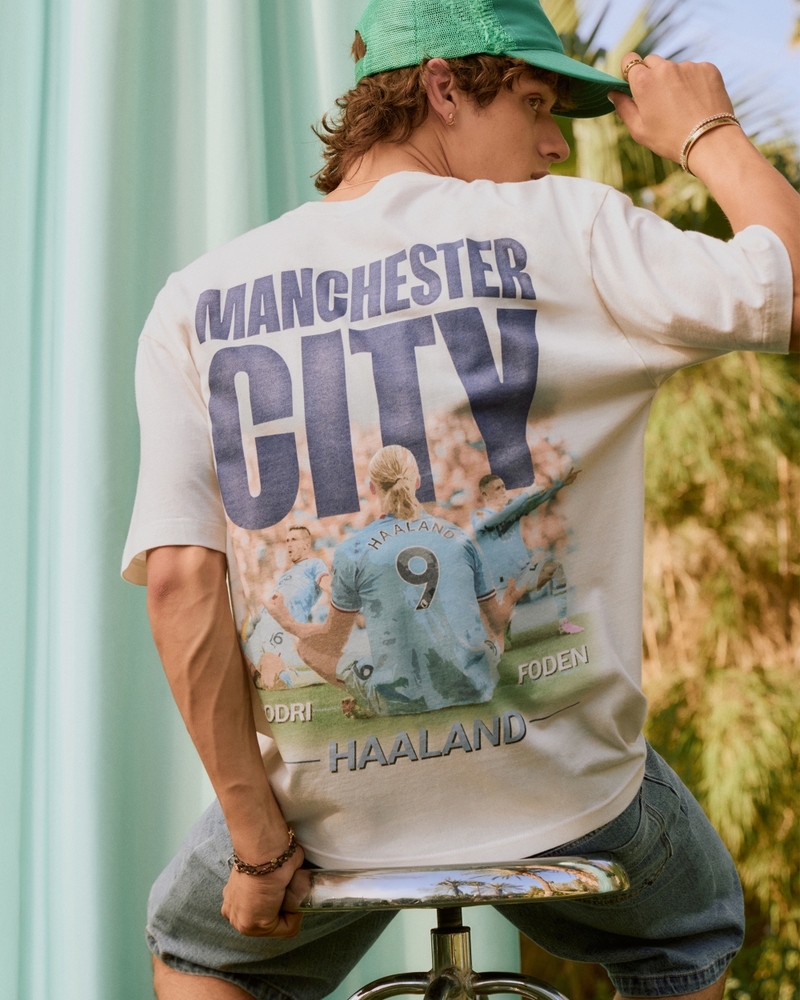 manchester city football club grafik-t-shirt