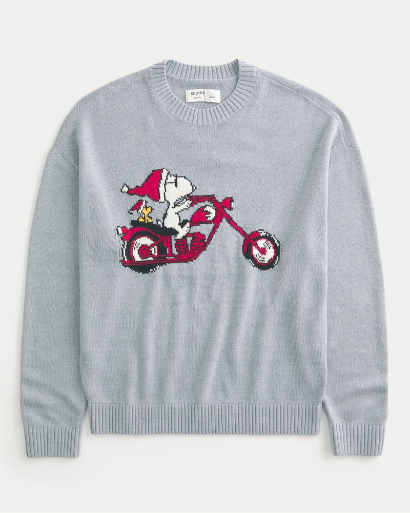 dodge challenger gemusterter pullover mit quadratischem rundhalsausschnitt