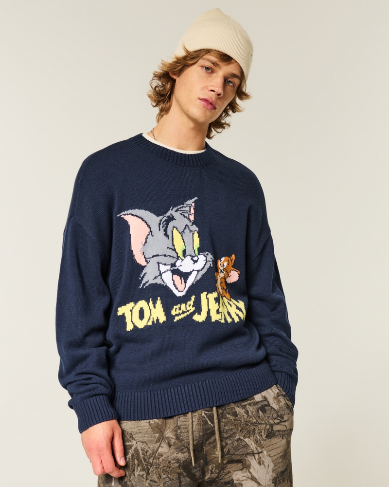 rundhalspullover mit quadratischem snoopy-muster