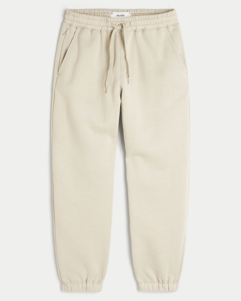 locker sitzende jogginghose mit anliegendem saum