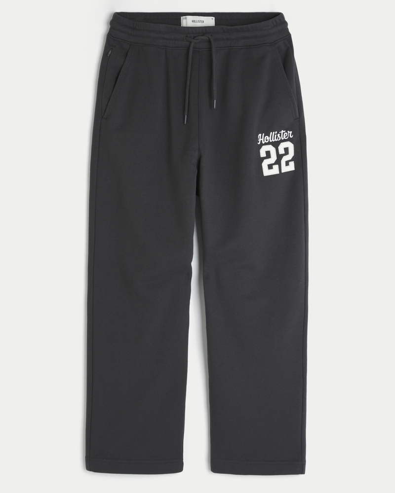 jogginghose aus frottee mit logoprint im taschenstil