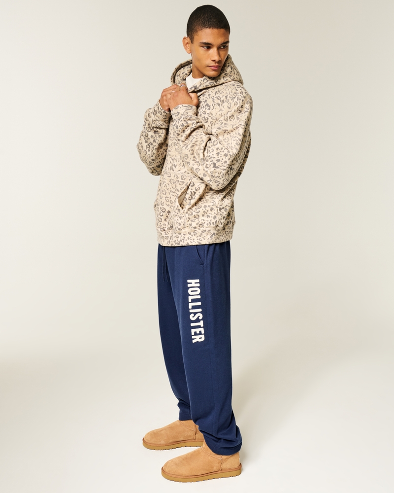 jogginghose aus frottee mit logoprint im taschenstil