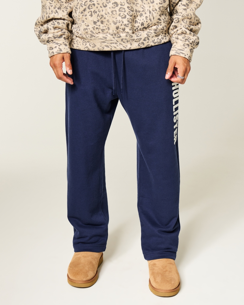 jogginghose aus frottee mit logoprint im taschenstil