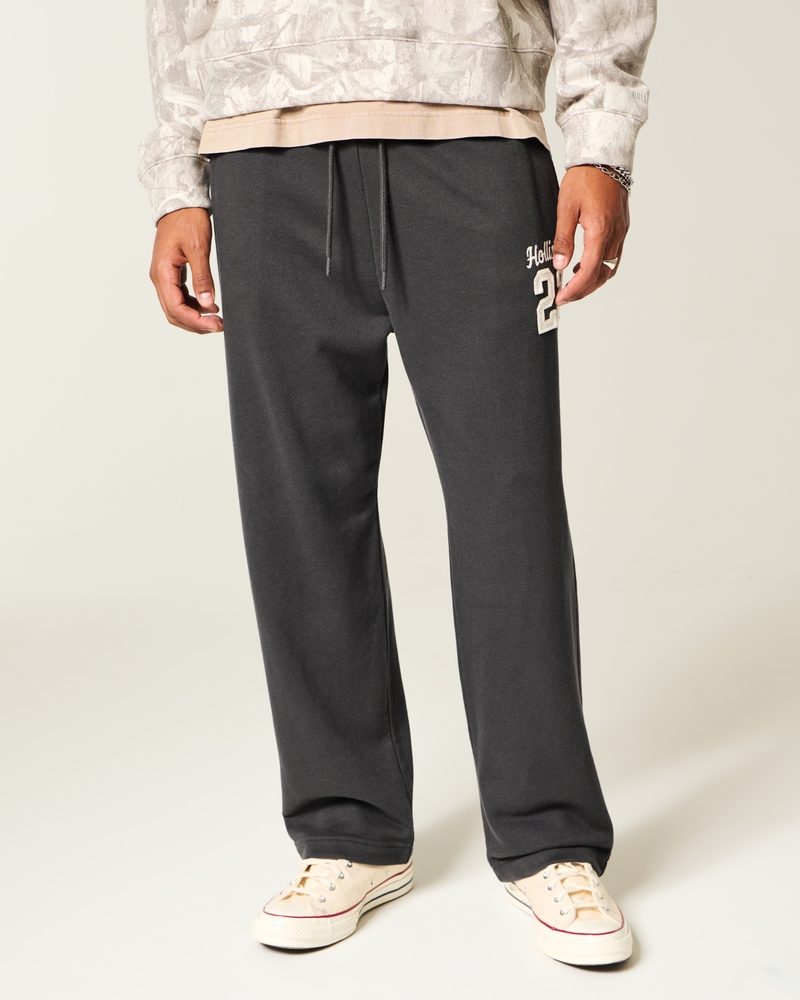 jogginghose aus frottee mit logoprint im taschenstil