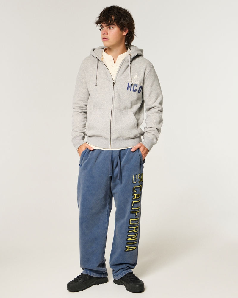 holiday vault release california print loose-fit sweatpants