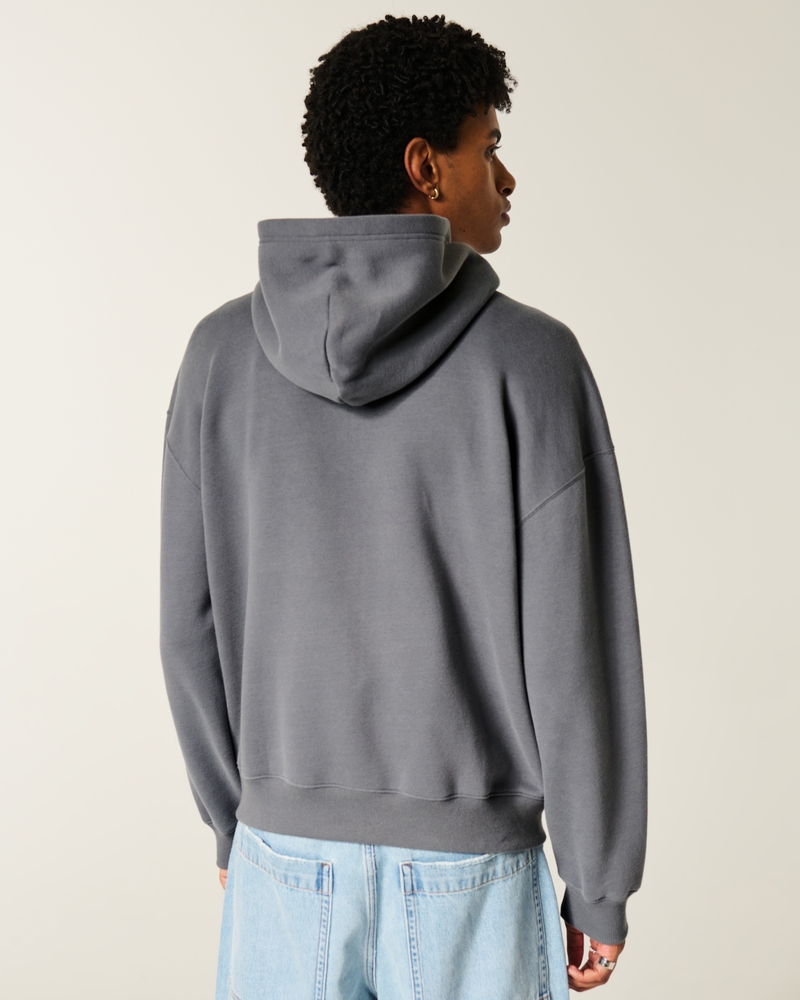 hoodie mit quadratischem schnitt und tokyo-muster