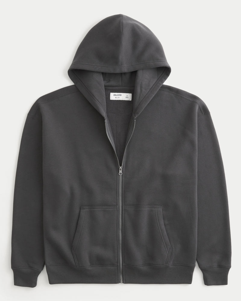 kapuzenpullover mit reißverschluss und muster „no fear